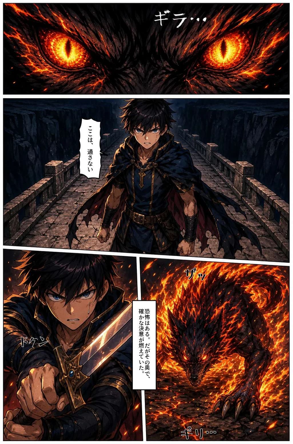 アクション漫画の作例